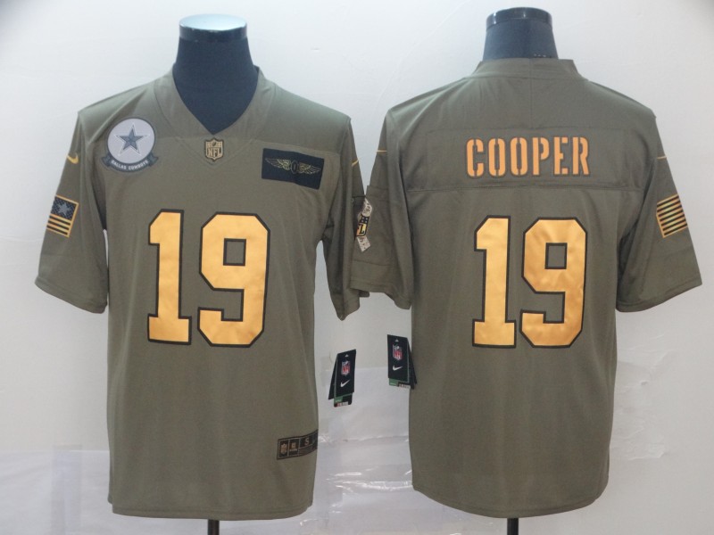 Men's Dallas Cowboys Amari Cooper #19 Brown Jersey